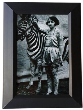 Vintage Woman Tattooed Sideshow Circus Freakshow Beautful Tattoo Zerbra Animals